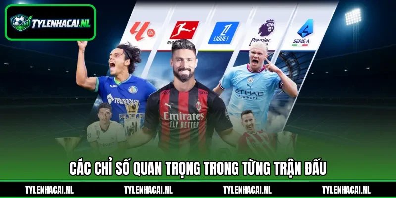 Các chỉ số quan trọng trong từng trận đấu