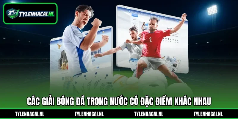 Các giải bóng đá trong nước có đặc điểm khác nhau Các giải bóng đá trong nước có đặc điểm khác nhau